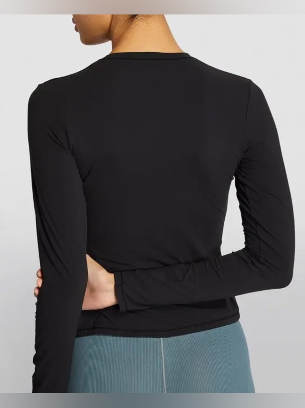 SKIMS Long-Sleeve Black Women’s Tee Shirt Crewneck Black Size XS
